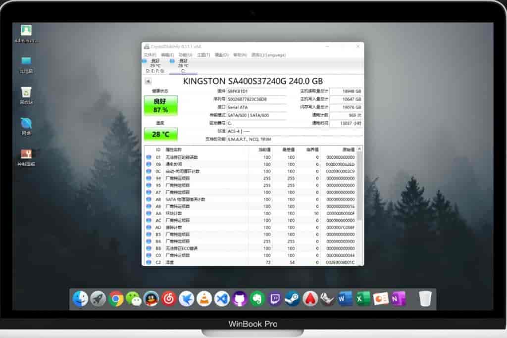 磁盘性能测试工具 CrystalDiskInfo v8.11.1 中文便携版