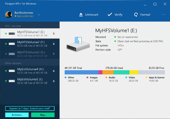 Paragon HFS+ for Windows 11.1.75 Mac硬盘读取工具