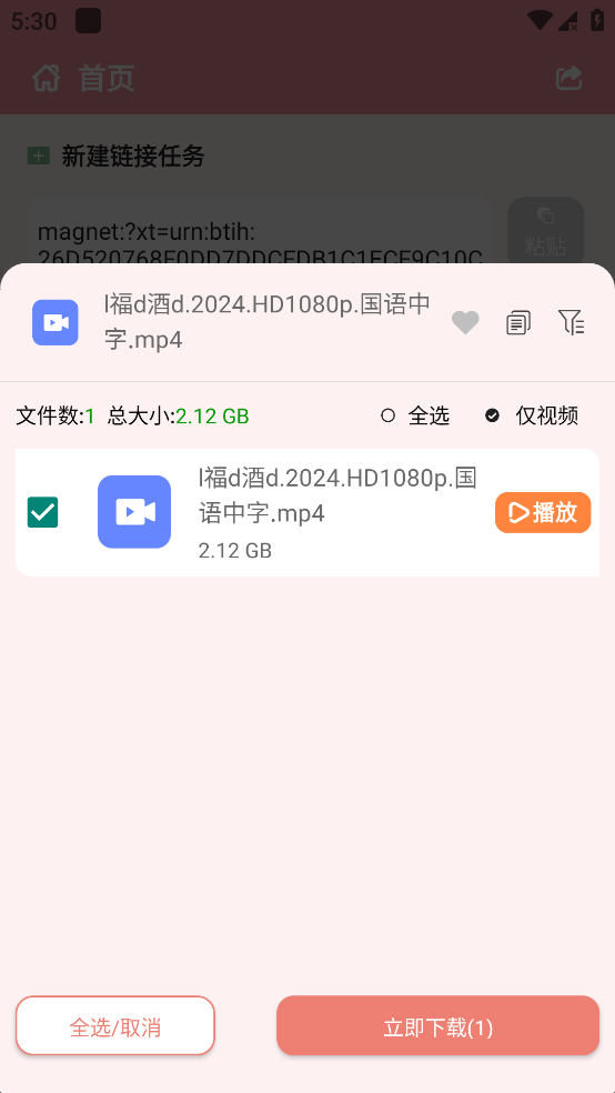 柚子下载 v1.0.2 刚出的磁力下载工具 无损敏感