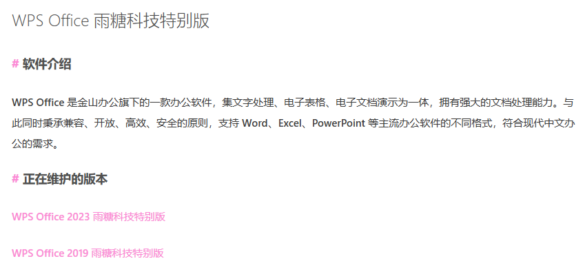 WPS 2019/2023 专业版 v12.8.2.18205 雨糖科技最新修改版