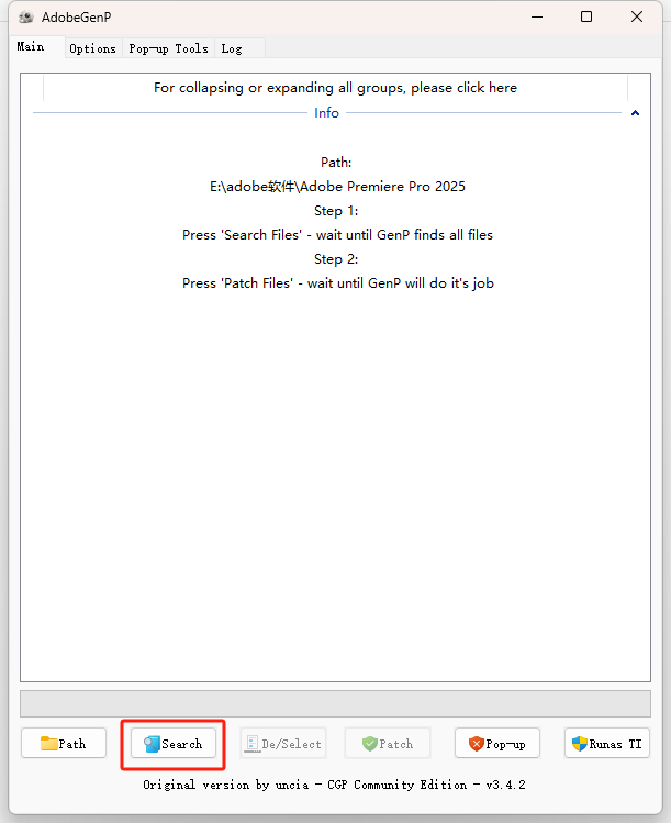 Adobe产品激活工具 Adobe GenP v3.4.2 使用教程