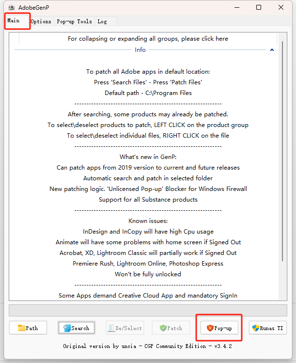 Adobe产品激活工具 Adobe GenP v3.4.2 使用教程